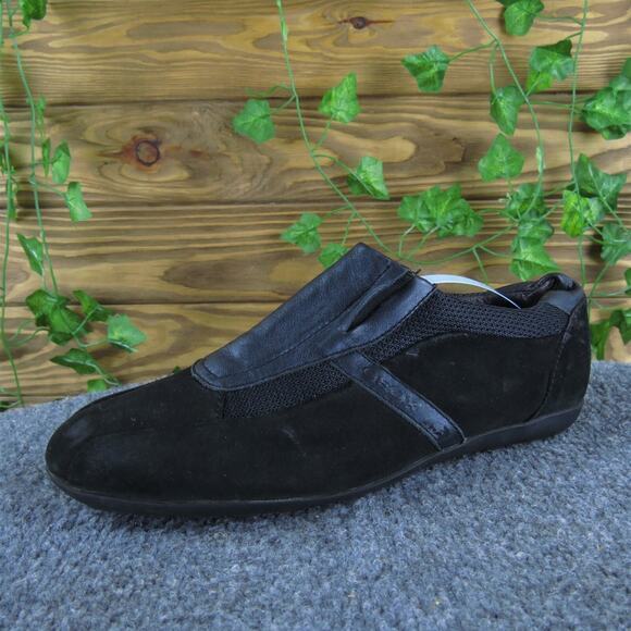 Geox Women's‎ Loafer Black Leather Sz 39.5 Medium Gently Used 2025 - Picture 1 of 6